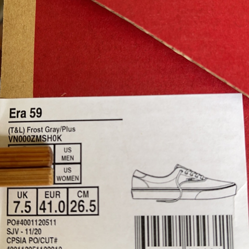 VANS ERA 59 (T&L) Frost Grey/Plus Sneakers - Picture 16 of 16